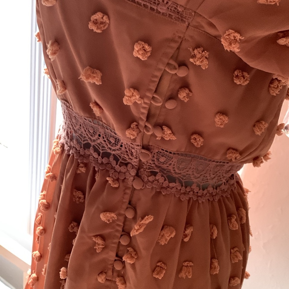 BNWT ASOS RUST / ORANGE BOHO DRESS - Picture 5 of 14